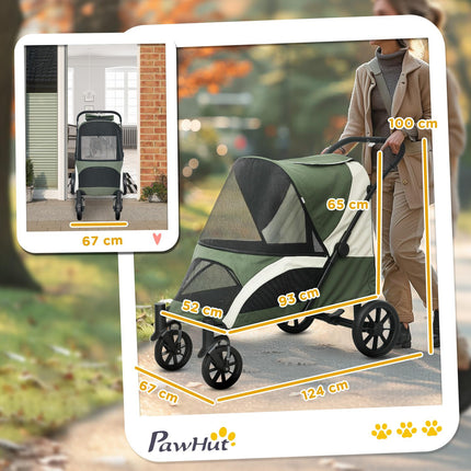 Collapsible pet carriage for large dogs and cats up to 30 kg