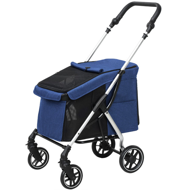 Leicht zusammenklappbarer Tierwagen, Aluminium, bis 10 kg