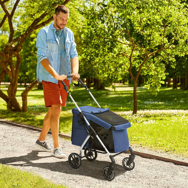 Leicht zusammenklappbarer Tierwagen, Aluminium, bis 10 kg