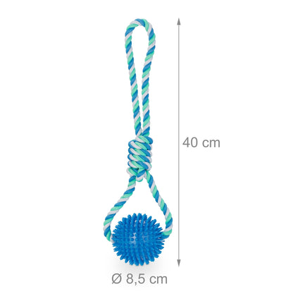 Dog toy ball with rope set of 3