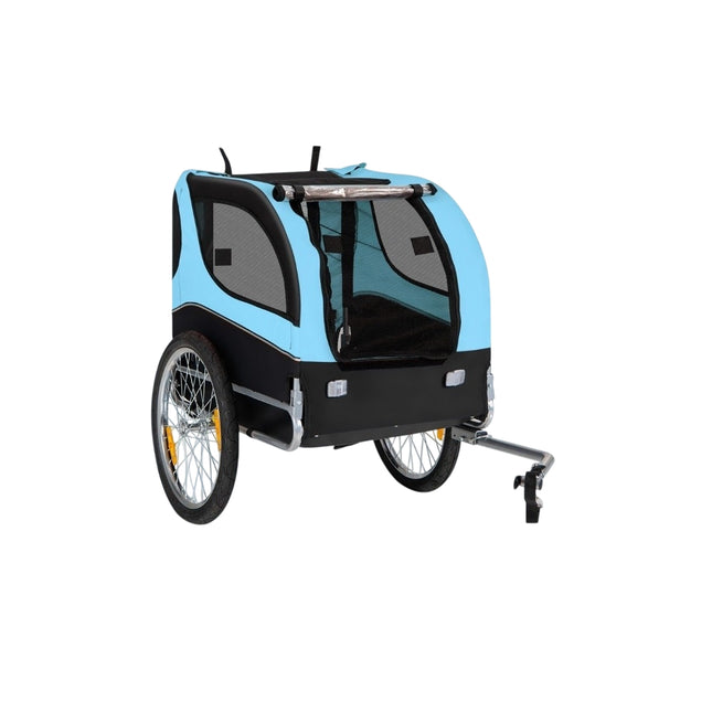 Dog trailer for bicycle Pet trailer for bicycle 40 kg load capacity blue