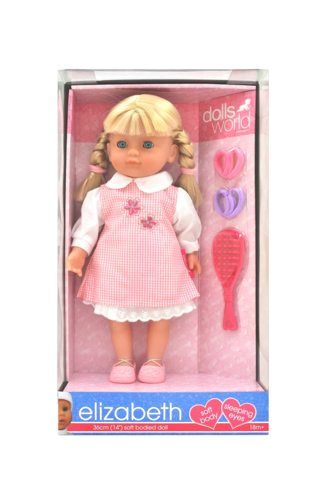 Panenka Elizabeth, 36 cm, realistické rysy, sběratelský design