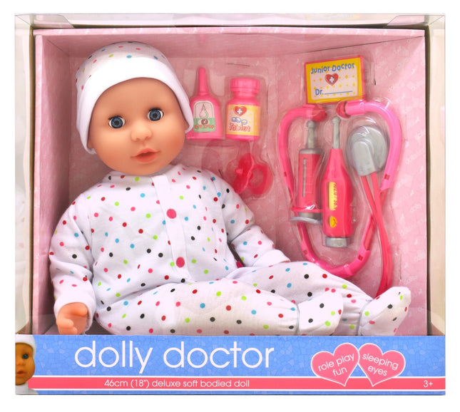 Dolly Doctor Doll, 46 cm Size, Perfect for Pretend Play