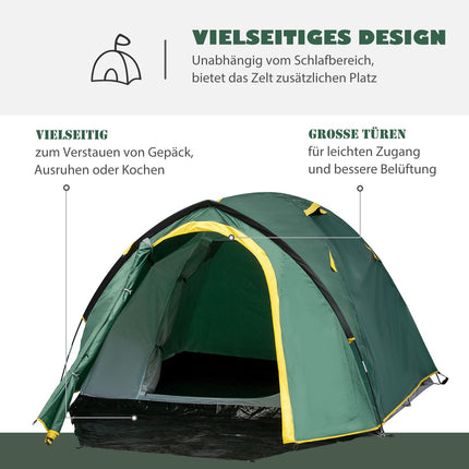 Kuppelzelt für 2-3 Personen, leicht, wetterfest