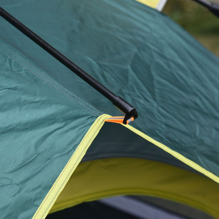 3-Personen-Kuppelzelt, wasserdichtes Polyester, grün, 205x195x135cm