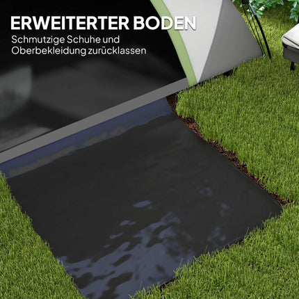 Kuppelzelt für 2 Personen, leichtes, stabiles, wasserdichtes Familienzelt mit Tür und Fenster, Packtasche, Haken, Campingzelt mit 3000 mm Wassersäule, Zelt für Camping, Reisen, Trekking, Garten