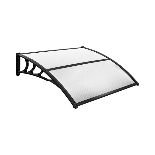 Vordach, 102 x 99 cm, Polycarbonat & Aluminium