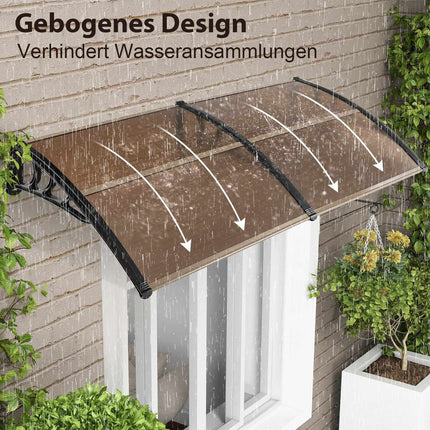 Door Canopy 199x99 cm, Aluminum, Weather Resistant