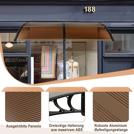 Door Canopy 199x99 cm, Aluminum, Weather Resistant
