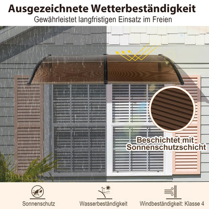 Door Canopy 199x99 cm, Aluminum, Weather Resistant