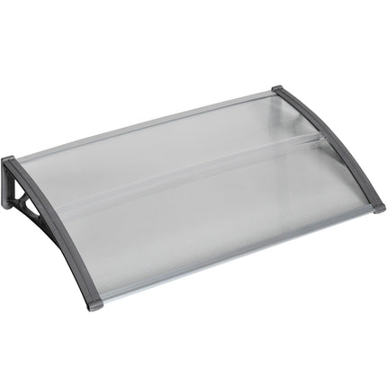 Vordach – Polycarbonat, Aluminium, 110x60 cm, Grau