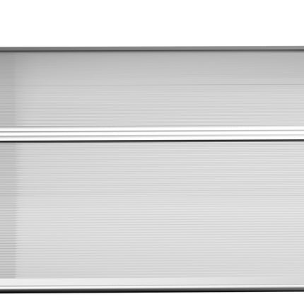 Vordach – Polycarbonat, Aluminium, 110x60 cm, Grau