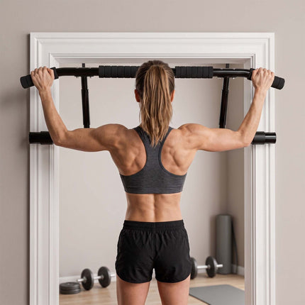 Door-Frame Pull-Up Bar, Non-Slip Foam Grips, 150kg Max Load