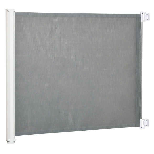 Zatahovací bezpečnostní dveřní zábrana pro psy, 115 x 82,5 cm