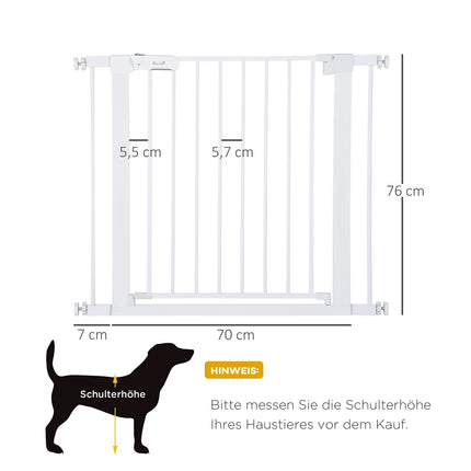 Adjustable door safety gate, automatic closing 75-96cm