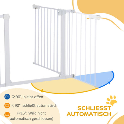 Adjustable door safety gate, automatic closing 75-96cm