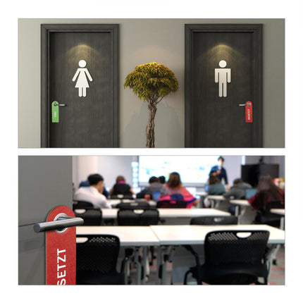 Türschild "Besetzt" "Frei" Set