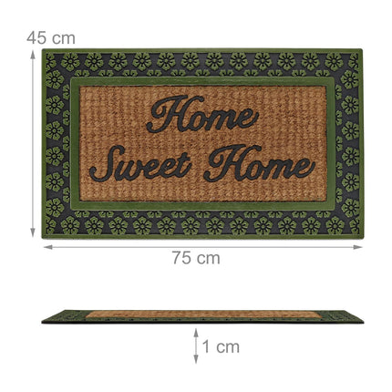 Fußmatte "Home Sweet Home" Gummi Kokos