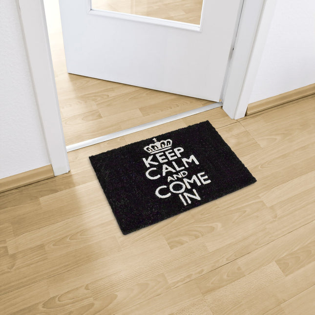Fußmatte "Keep calm and come in" schwarz