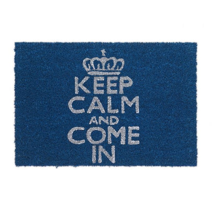 Fußmatte "Keep calm and come in" blau
