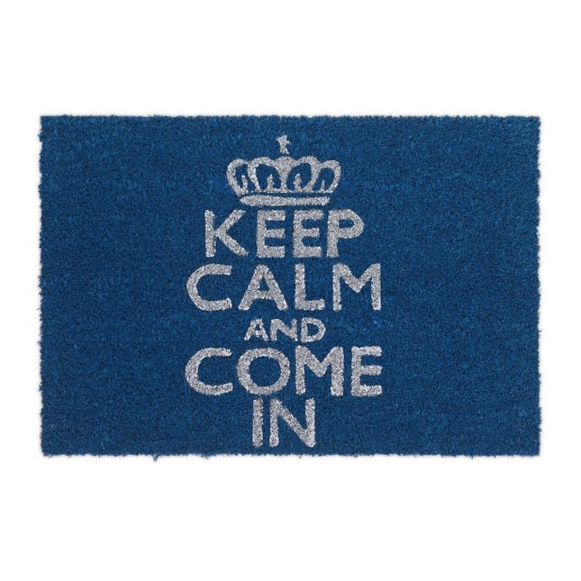 Fußmatte "Keep calm and come in" blau