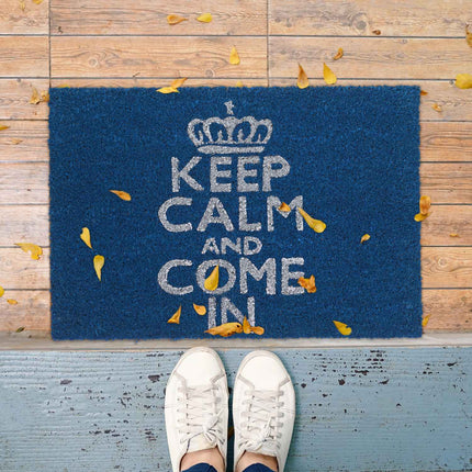 Fußmatte "Keep calm and come in" blau