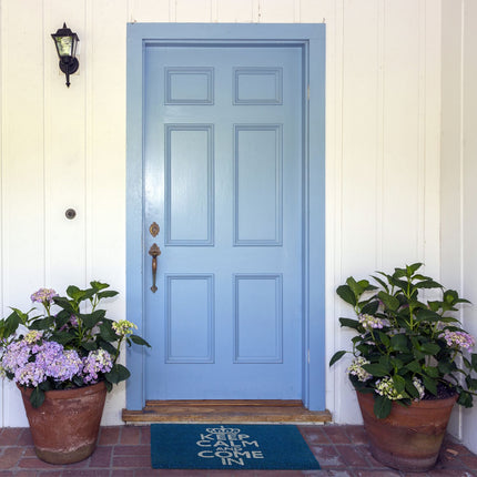 Fußmatte "Keep calm and come in" blau