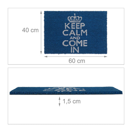 Fußmatte "Keep calm and come in" blau