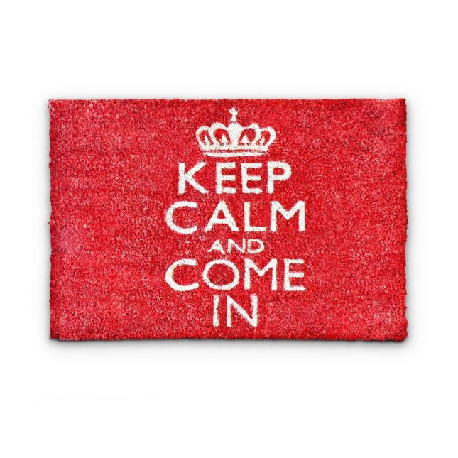 Fußmatte "Keep calm and come in" rot