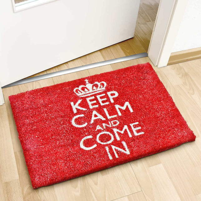 Fußmatte "Keep calm and come in" rot