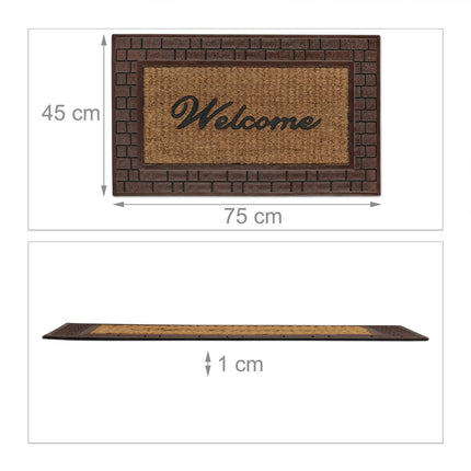 Doormat "Welcome" rubber & coconut