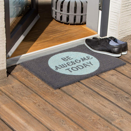 Door mat coconut fiber "Be awesome today"