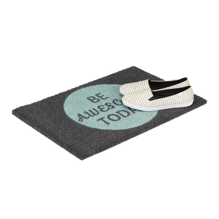 Door mat coconut fiber "Be awesome today"