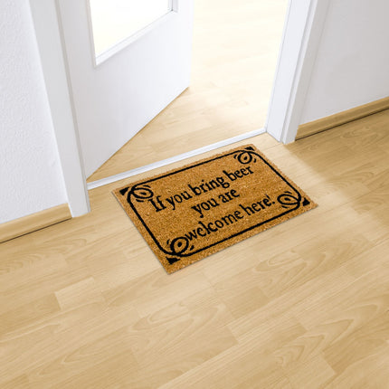 Door mat coconut fiber "Bring beer"