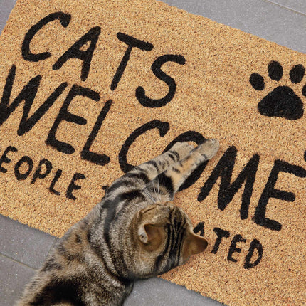 Rohožka z kokosového vlákna Cats Welcome