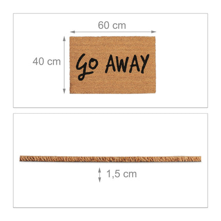 Doormat coconut fiber "Go away"