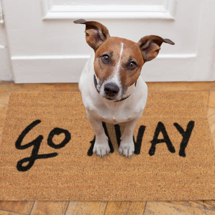 Doormat coconut fiber "Go away"