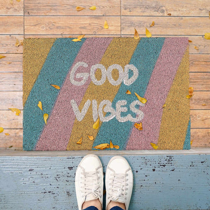 Fußmatte Kokosfaser "Good vibes"