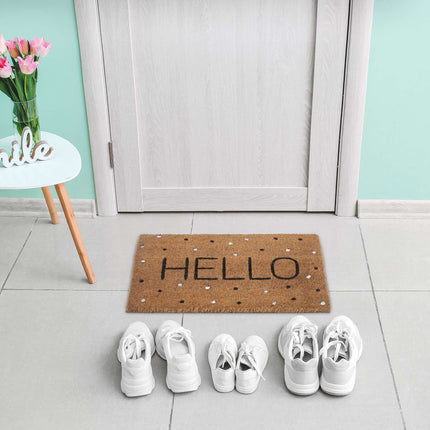 Paillasson en fibre de coco "Hello"