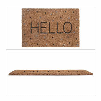 Paillasson en fibre de coco "Hello"