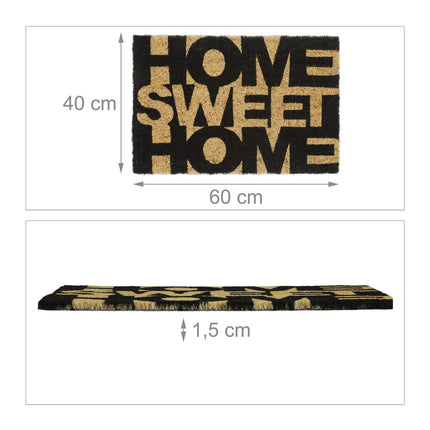 Deurmat van kokosvezel "Home Sweet Home"