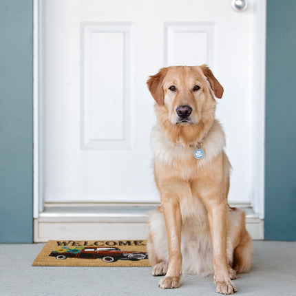 Door mat coconut fiber "Welcome" car