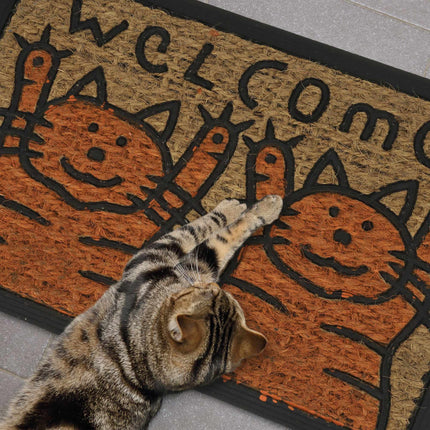 Paillasson en fibre de coco chats