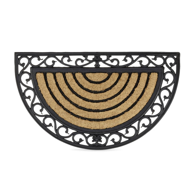 Door mat coconut fiber half moon