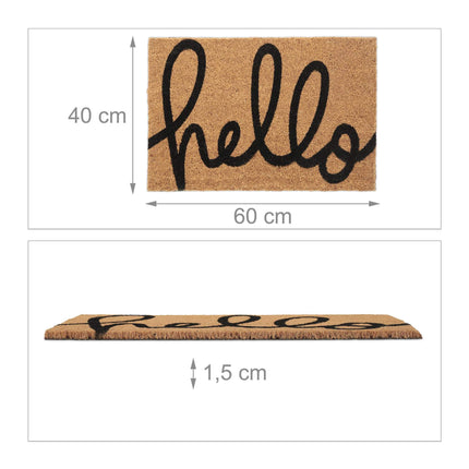 Rohožka z kokosového vlákna „hello“