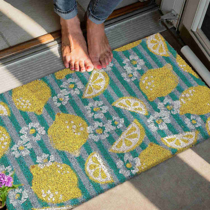 Door mat coconut fiber lemons