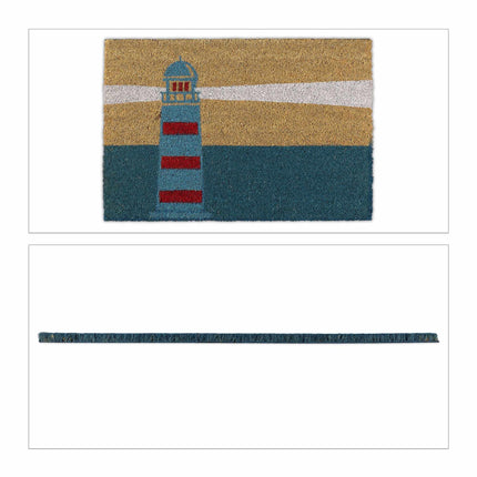 Door mat coconut fiber lighthouse