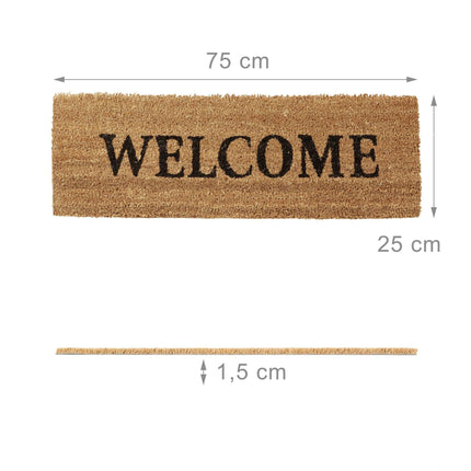 Rohožka z kokosového vlákna úzká „Welcome“