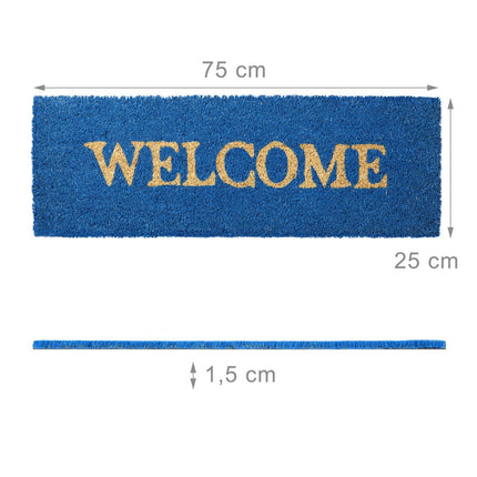 Door mat coconut fiber narrow "Welcome"