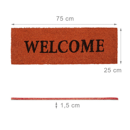 Door mat coconut fiber narrow "Welcome"
